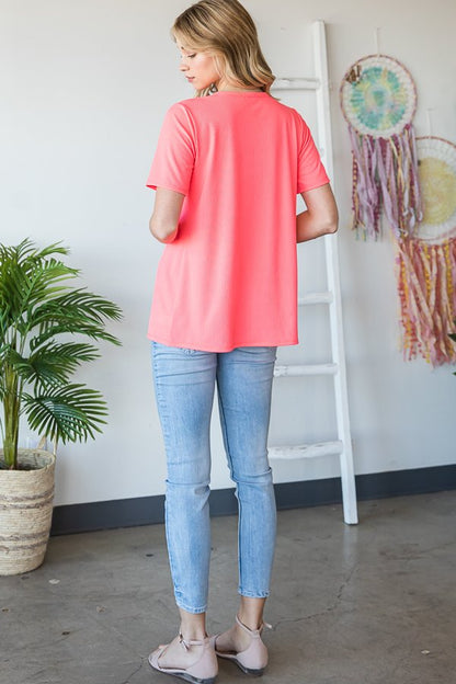 Button Up Ribbed Top